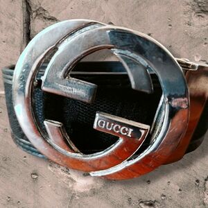 Gucci Double G Silver Tone Buckle